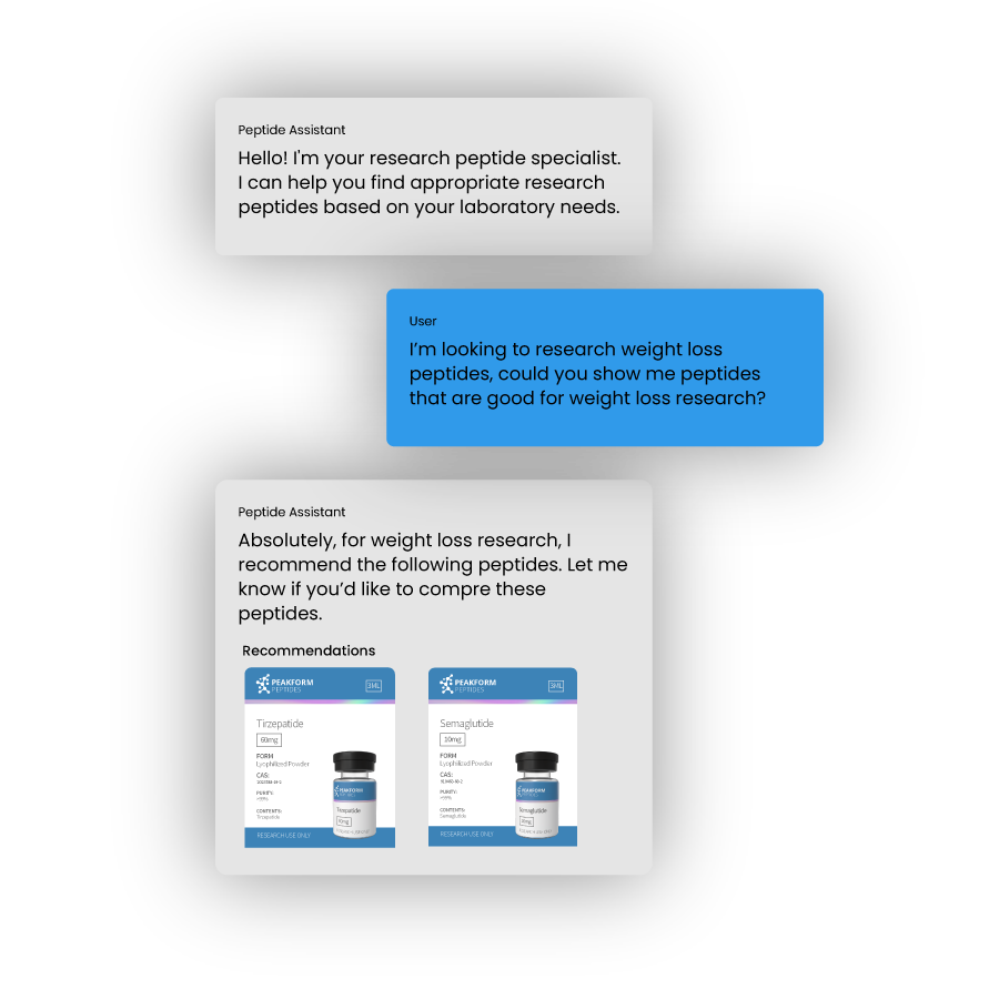 Peptide Chatbot AI Convo
